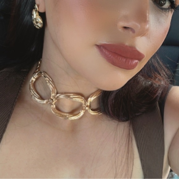 NWT Zara Elegant Gold Chain Choker Necklace - Picture 6 of 7